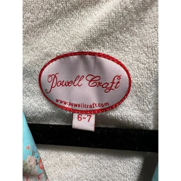 Powell CraftRaincoat Blue Floral Sz 6-7